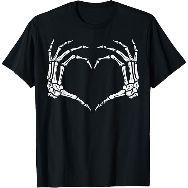 Amazon.com: Skeleton Hands Heart Shirt : Clothing, Shoes & Jewelry